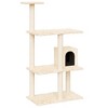 vidaXL Cat Tree Cream Engineered wood, plush, sisal Built to Last - 2 of 4