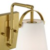 Possini Euro Design Possini Euro Erica 11" High Antique Brass Plug-In Wall Sconce - 3 of 4