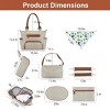 Racxily 8Pcs Baby Nappy Diaper Bags Set for Mom Dad Handbags Multifunctional Diaper Changing Bags with Bottle Bag,2 Burp Cloths&Hook - 4 of 4