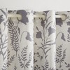 Exclusive Home Silhouette Floral Light Filtering Grommet Top Curtain Panel Pair, 54"x96", Dark Grey, Set of 2 - 3 of 4