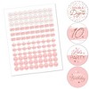 Big Dot of Happiness 10th Pink Rose Gold Birthday - Happy Birthday Party Round Candy Sticker Favors - Labels Fits Chocolate Candy (1 sheet of 108) - 2 of 4