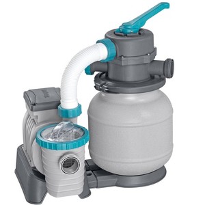 Bestway 58498E Flowclear 1500 Gallon Sand Filter Pump for Above Ground 300 to 11,200 Gallon Swimming Pools with Adapter, (Sand is Sold Separately) - 1 of 3