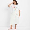 Women's Mid-Rise Linen Midi Wrap Skirt - Future Collective - 3 of 3