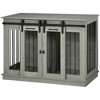 PawHut Modern Dog Crate End Table with Divider Panel, Dog Crate Furniture for Large Dog and 2 Small Dogs with Two Rooms Design - 4 of 4