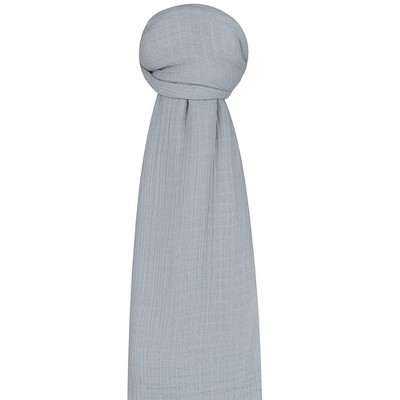 Misty Blue Extra-Large Cotton Muslin Swaddle Blanket