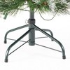 TopComfy Christmas Tree Stand Glitter Bristle Mixed Hinged Tree with Red Berries and Pine Cones for Holiday Decor, Green, 36"*36"*54" - 4 of 4