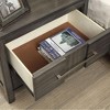 Gulches Transitional Style Gray Nightstand Solid Wood and Veneer, Felt Lined Top Drawer, English Dovetail Construction, 23 5/8"W - 3 of 4