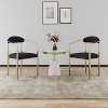 NicBex Set of 2 Dining Chair Modern Kitchen Accent Chair with Round Boucle Backrest and Metal Legs for Dining Room - 2 of 4