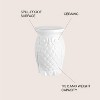 JONATHAN Y Groovy Owl 17.5" Ceramic Garden Stool, White - 3 of 4