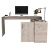 NicBex 59.6 Inch L-Shaped Computer Home Office Desk with 2 Open Shelves and 1 Cabinet - 4 of 4