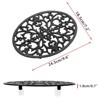 Itopfox 2Pcs Oval Cast Iron Trivet - Antique Heat Resistant Metal Trivet for Hot Dish Pot Pan Teapot, Vintage Hot Plate Pad for Kitchen - 3 of 4