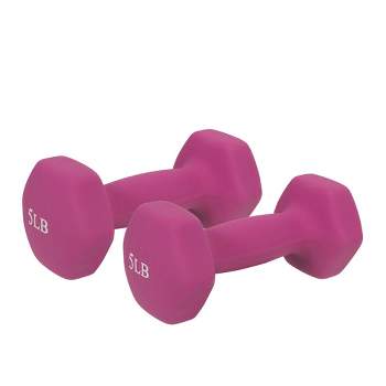 Sunny Health & Fitness Neoprene Dumbbell 2pc 5lbs - Pink