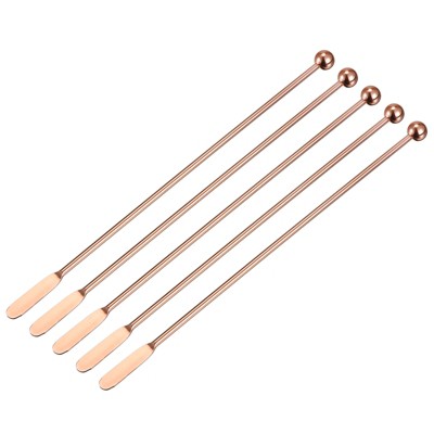 Unique Bargains Wear-Resistant Long Handle Reusable Coffee Cocktail Stirrers 5 Pcs