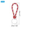 Unique Bargains Braided PU Leather Wallet Keychain with Stainless Steel Key Ring 2 Pcs - 2 of 3