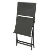 El Paso Set of 4 Wicker Patio Folding Chairs: Weather-Resistant, UV-Protected - Christopher Knight Home - image 4 of 4