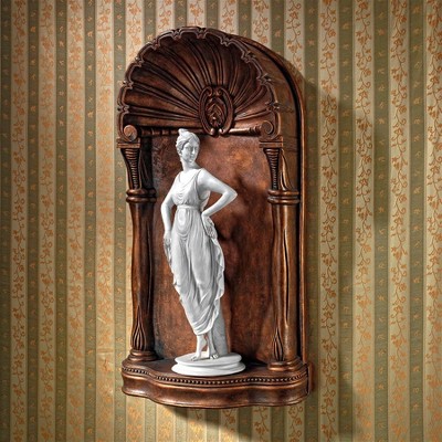 Antique Bronze 39" Resin Wall Niche Statue