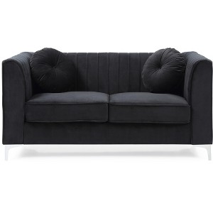 TiramisuBest Stylish Navy Blue Loveseat, Modern Upholstered Sofa Perfect for Contemporary Homes - 1 of 4