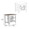 Kumasinova Versatile Kitchen Island Cart with Three Storage Shelves,40.5" Kitchen Cart with Ample Legroom,Spacious Island Table for Dining Room - 2 of 4
