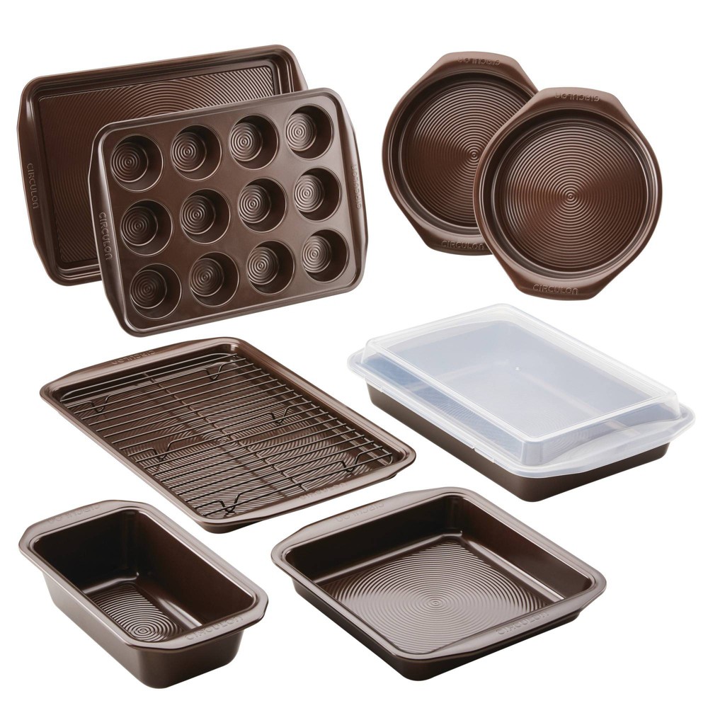 Photos - Bakeware Circulon 10pc Nonstick  Set Chocolate Brown: Steel Baking Pans, Even-Heating, Dishwasher & Oven-Safe, Lifetime Warra 