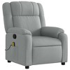 vidaXL Light Gray Massage Recliner Chair - Manual Recline, Fabric Upholstery, 6-Point Vibration Massage, Side Pocket, Sturdy Frame - 3 of 4