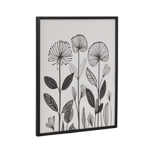 Kate & Laurel All Things Decor 16"x20" Gallery Simple Modern Linocut Botanicals Print by The Creative Bunch Studio Black - 1 of 4