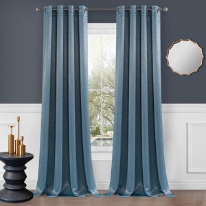 Dainty Home Brookville Textured 100% Blackout Thermal Insulated Grommet Single Curtain Panel - 1 of 4