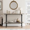 Modern Sofa Table with Storage, 43.3" Narrow Console Table with Metal Legs, 2-Shelf Entryway Organizer for Small Spaces - 2 of 4