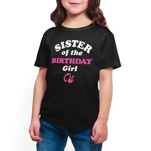 Girls' - Barbie - Sister of The Birthday Girl Short Sleeve Graphic T-Shirt - 1 of 4