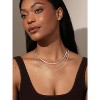 "DAINTY GOLD/SILVER LAYERED NECKLACES FOR WOMEN - 14K GOLD/STERLING SILVER PLATED PAPERCLIP CUBAN ROPE CHAIN, HYPOALLERGENIC NON-TARNISH JEWELRY GIFT" - 3 of 4