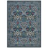 Floral Area Rug, Dark Blue Washable Rug for Living Room & Bedroom, Low Pile Non-Slip Stain-Resistant Indoor Boho Carpet for Farmhouse & Office - 3 of 4