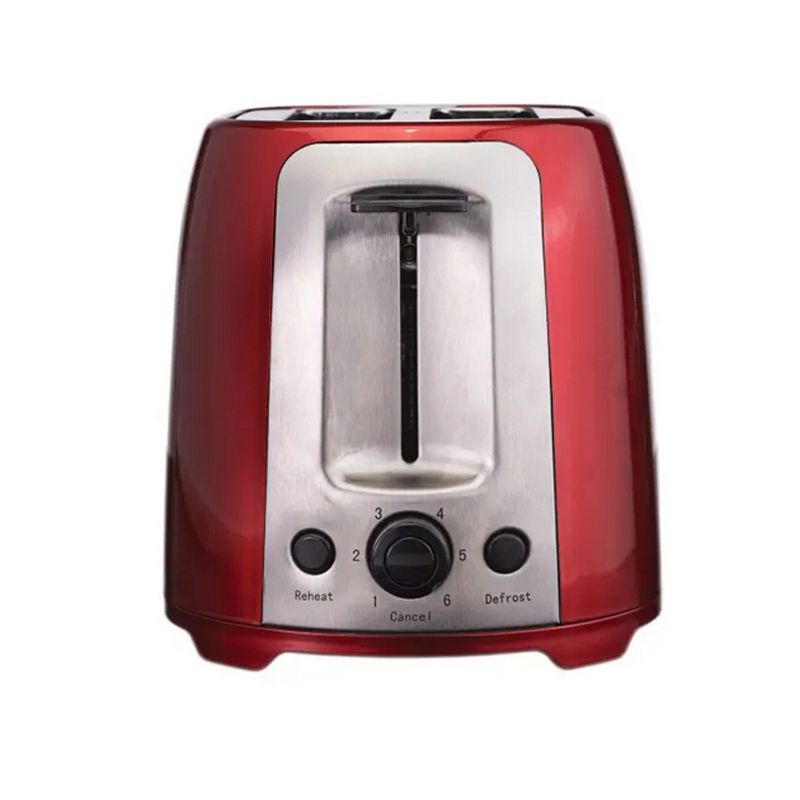 Brentwood 2 Slice Cool Touch Toaster in Red and Stainless Steel, 2 of 7