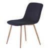 Akoasm Morden Fabric Dinning Chairs With Studry Legs-Black - 4 of 4