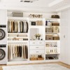 Aheaplus Walk-In Corner Closet System with Mirror, Freestanding Closet Organizer with Drawer and Shelves - 2 of 4
