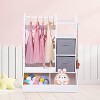 Kids Dress Up Storage with Mirror, Pink Wardrobe Closet & Dresser with Mirror, Costume Organizer with Shelves and Jewelry Cabinet Kids Dressers - 2 of 4