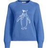 Lands' End Women's Drifter Jacquard Raglan Crew Neck Sweater - 3 of 4