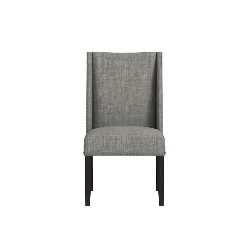 Set of 2 Wing Back Modern Dining Chairs Gray - HomePop, 1 of 13