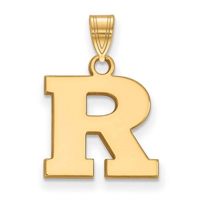 Black Bow Jewelry 14k Yellow Gold Rutgers Scarlet Knights NCAA Small Pendant
