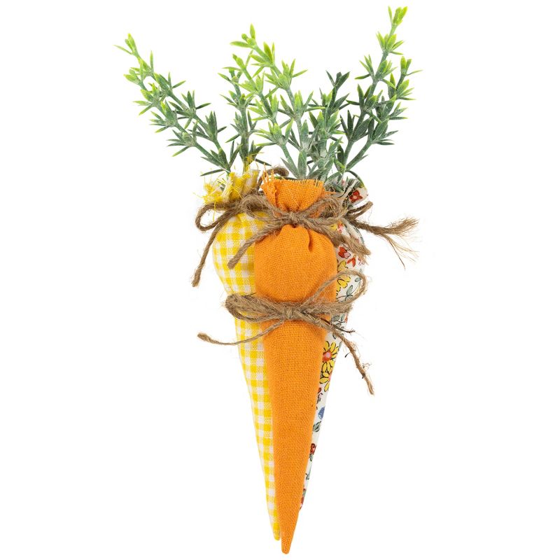 Northlight Fabric Carrot Easter Decorations - 9" - Orange and Yellow - Set of 3, 1 of 8