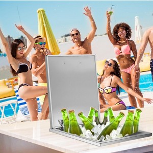 Garvee Drop In Ice Chest, Drop In Cooler, Stainless Steel Ice Chest with Hinged Cover, Wine Coller for Home and Commercial - 1 of 4