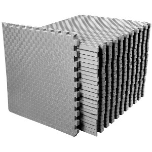 NicBex 26"L Interlocking Gym Floor Mats,Premium EVA Foam,0.5/0.75/1 Inch Thickness,6/12/18/24/36 Pieces,Home Gym and Gymnastics Floor Protection,Black - 1 of 4