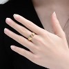 Guili 14K Gold Plated Open Band Ring with Clear Cubic Zirconia Accents Offers a Modern, Delicate Sparkle for Effortless Stacking or Solo Wear - 3 of 3