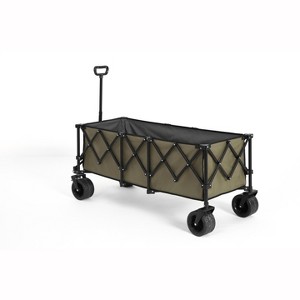 Gulches Foldable Extended Wagon, Army Green, 220 lbs Capacity, Heavy Duty 300L Utility Garden Cart - 1 of 4