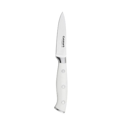 Cuisinart Classic 15pc White Triple Rivet Knife Block Set - High Carbon Stainless Steel, Ergonomic Handle