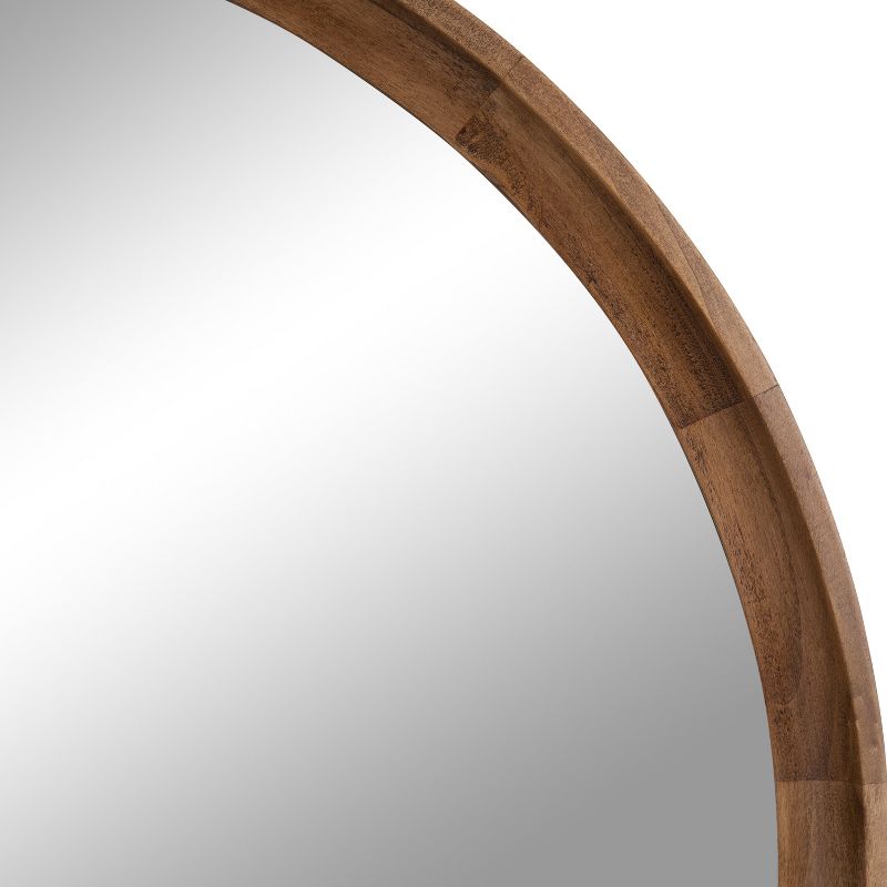 Kate and Laurel Hatherleigh Round Wood Wall Mirror, 3 of 10
