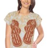 LA LEELA Women's Beachwear Summer Swim Beach Dress Cover Ups for Swimwear Women Loose Swimsuit Coverups for Women Wear 6-8 Orange, Tie Dye Design - 2 of 3