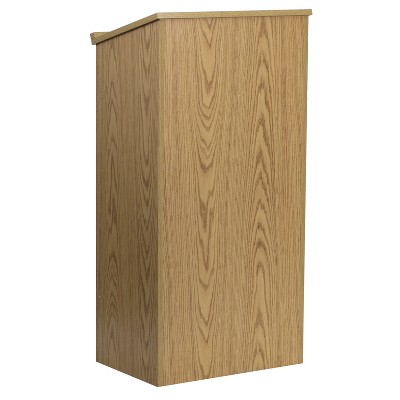 Emma And Oliver Stand-up Wood Lectern In Oak : Target