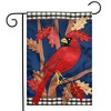 Fall Cardinal Applique Garden Flag Autumn Leaves 18" x 12.5" Briarwood Lane - 2 of 4