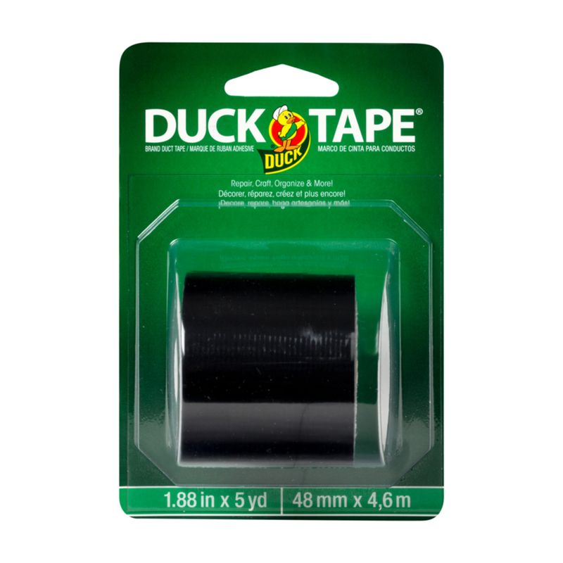Duck 1.88 in. W X 5 yd L Black Solid Duct Tape, 1 of 2