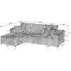Dolonm L-shaped Modular Combination Sofa,Deep Seat Corduroy Sofa with Armrests, Compressed Boneless Sofa, No Assembly,for Living Room,Bedroom - 2 of 4