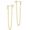 SHINE by Sterling Forever Chelsea CZ Chain Drop Stud Earrings - 3 of 4